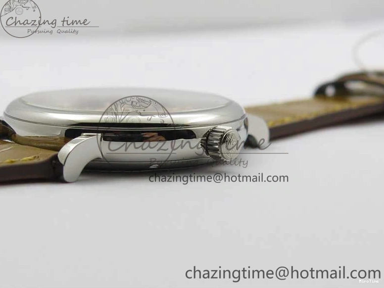 MIROTIME 0515 Durable Portofino 37mm SS V7F 1:1 Best Edition White Dial on Light Brown Leather Strap A 7092